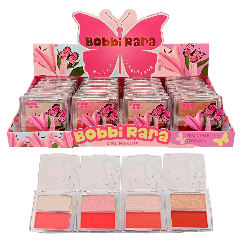 BLUSH & ILUMINADOR BORBOLETA 24UN BOBBIRARA BB5199