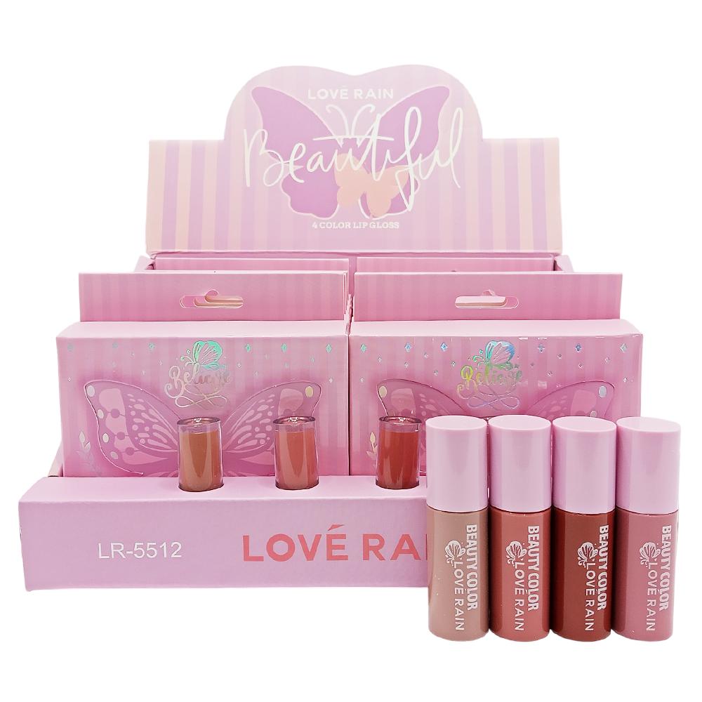 LIP GLOSS BEAUTIFUL 12UN LOVE RAIN LR-5512