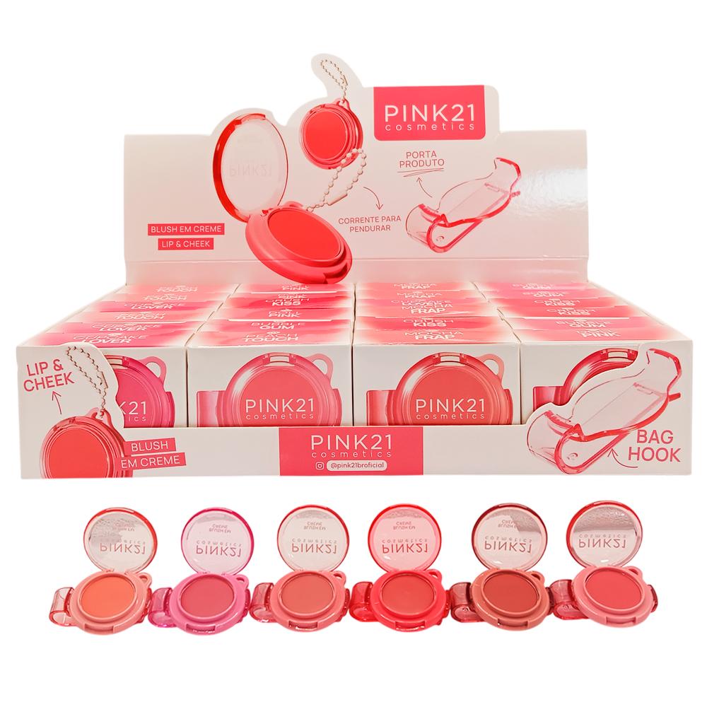 BLUSH EM CREME LIP & CHEEK CHAVEIRO 24UN PINK21  CS6257