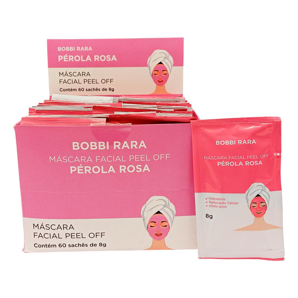 MÁSCARA FACIAL PEEL OFF PÉROLA ROSA 60UN BOBBIRARA BRM-0264