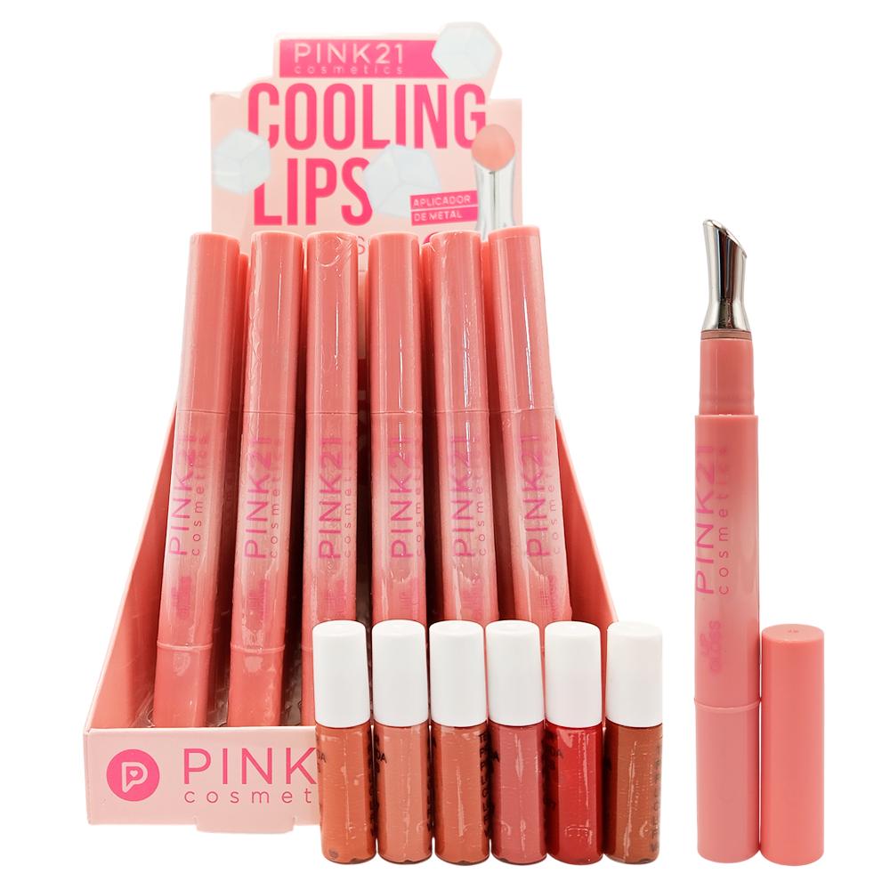 LIP GLOSS COOLING 48UN PINK21 CS6607