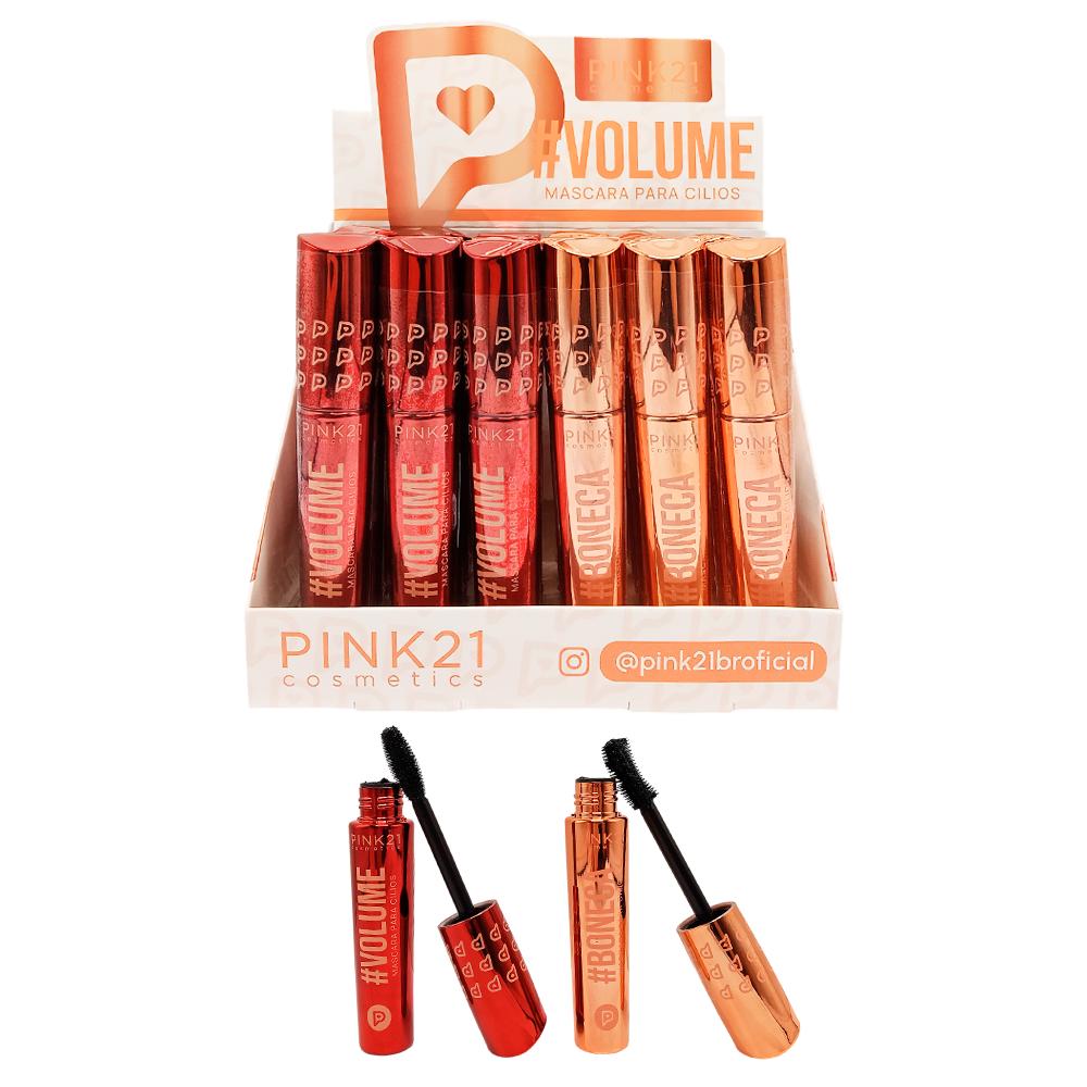 MÁSCARA DE CÍLIOS VOLUME E BONECA 24UN PINK21 CS7058