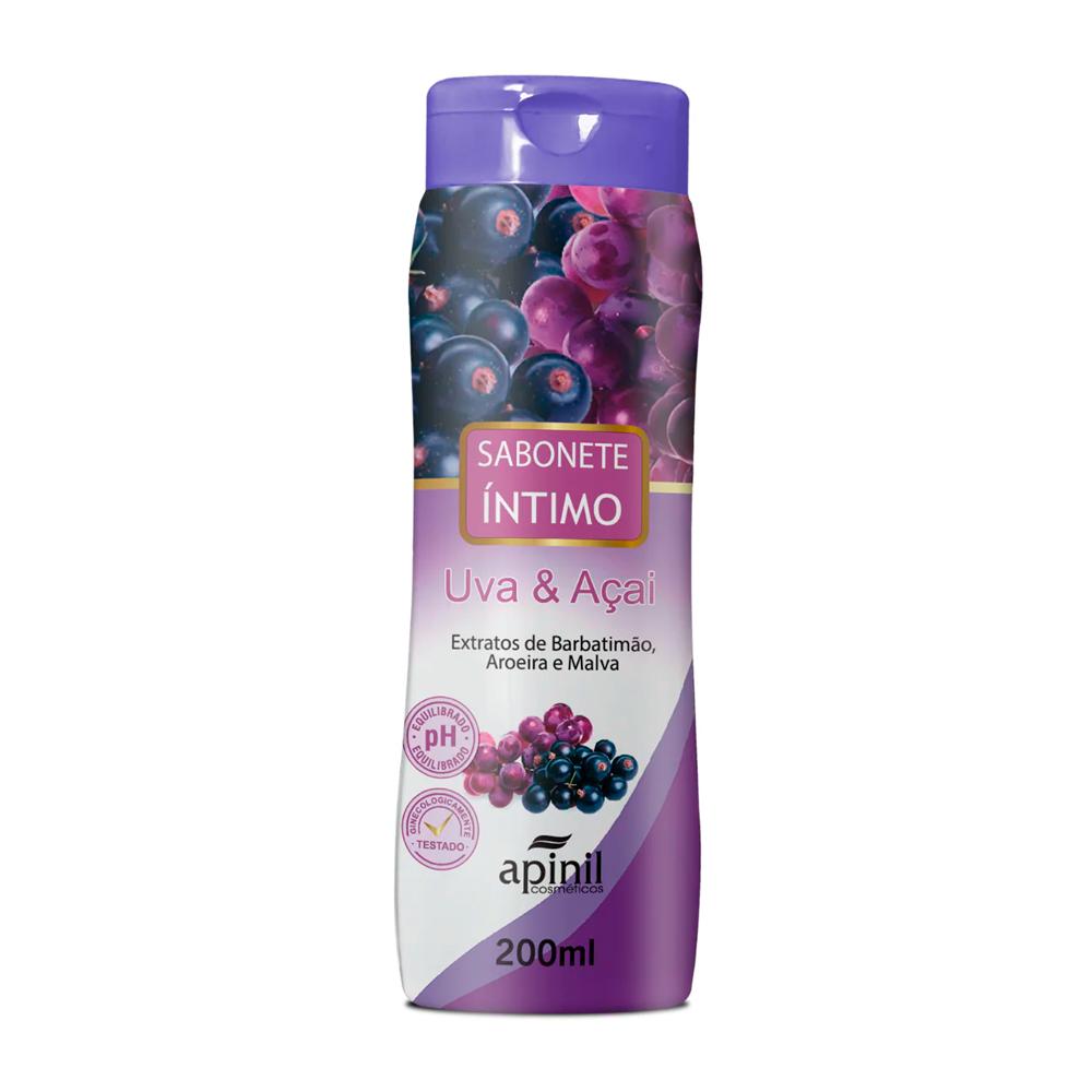 SABONETE INTIMO UVA E ACAI 200ML APINIL AP97