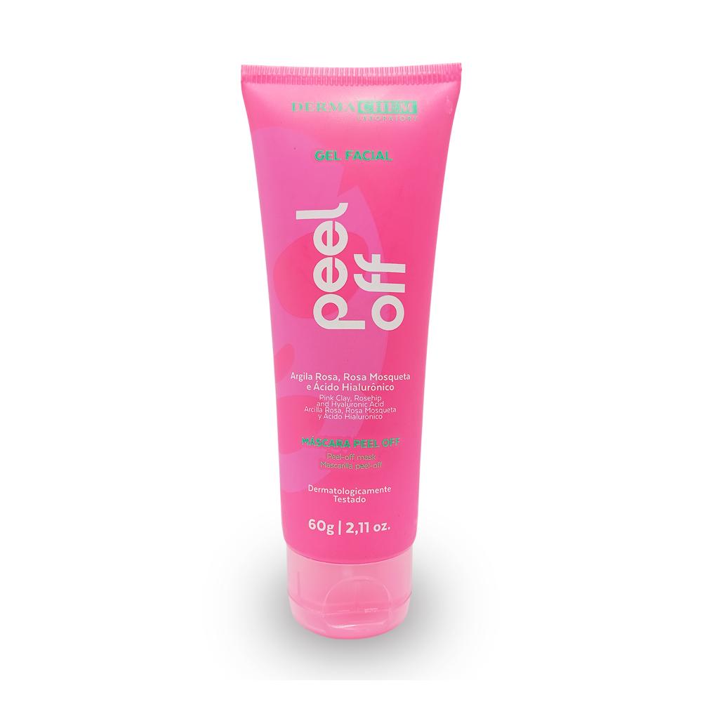GEL FACIAL PEEL OFF ARGILA ROSA 60G DERMACHEM 08135