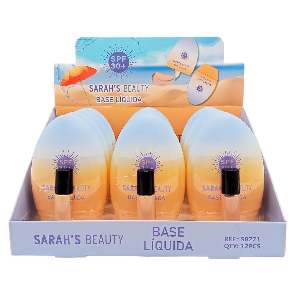 BASE LÍQUIDA SPF30+ 12UN SARAHSBEAUTY S8271 A