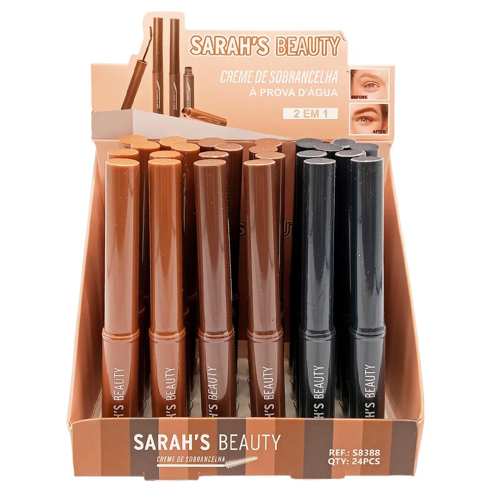 RIMEL DE SOBRANCELHAS 2IN1 24UN SARAHSBEAUTY S8388