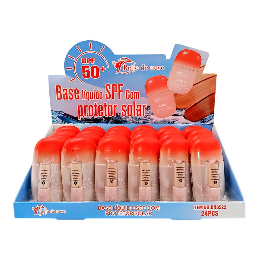 BASE LIQUIDA SPF COM PROTETOR SOLAR 24UN BEIJO DE NEVE BN8522