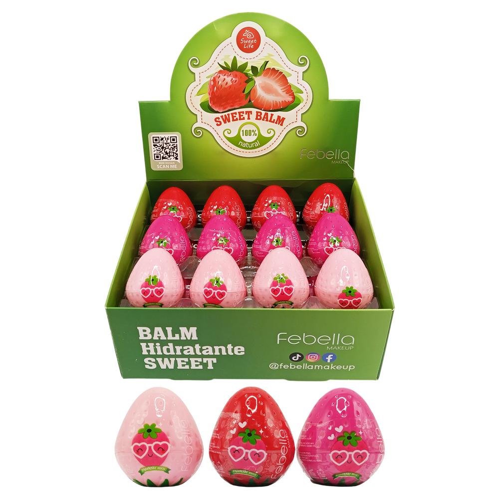 LIP BALM MORANGUINHO 24UN FEBELLA LB7016